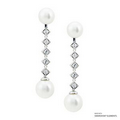 Interchangeable Timeless White Pearl Earrings Made with Swarovski Elements